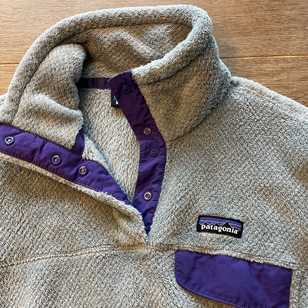 Patagonia Re-Tool Half Snap Grey Medium Fleece
